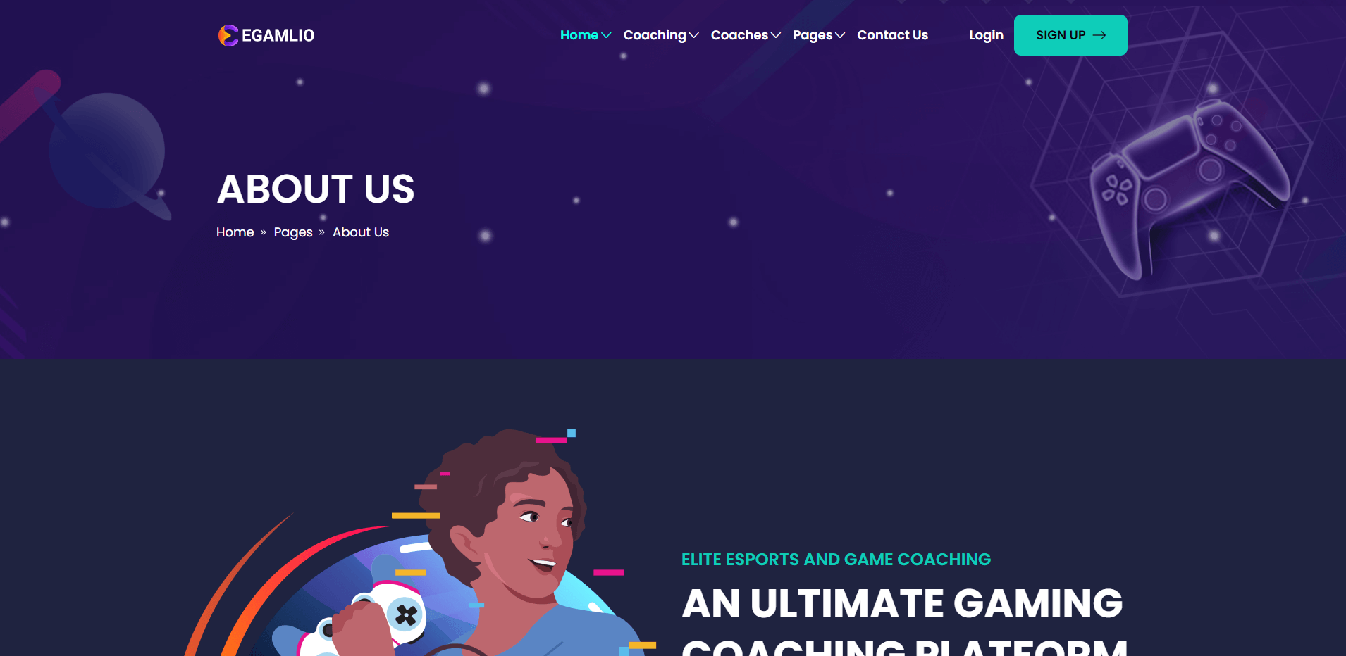 Egamlio - Esports and Gaming Courses Website NextJS Template